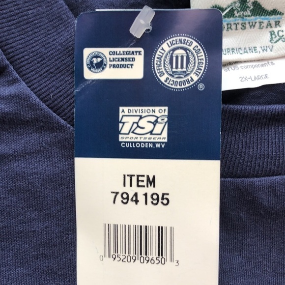 BRIAR Creek Size 2XL Navy United States of America Crew Neck Tee NWT - Picture 6 of 7